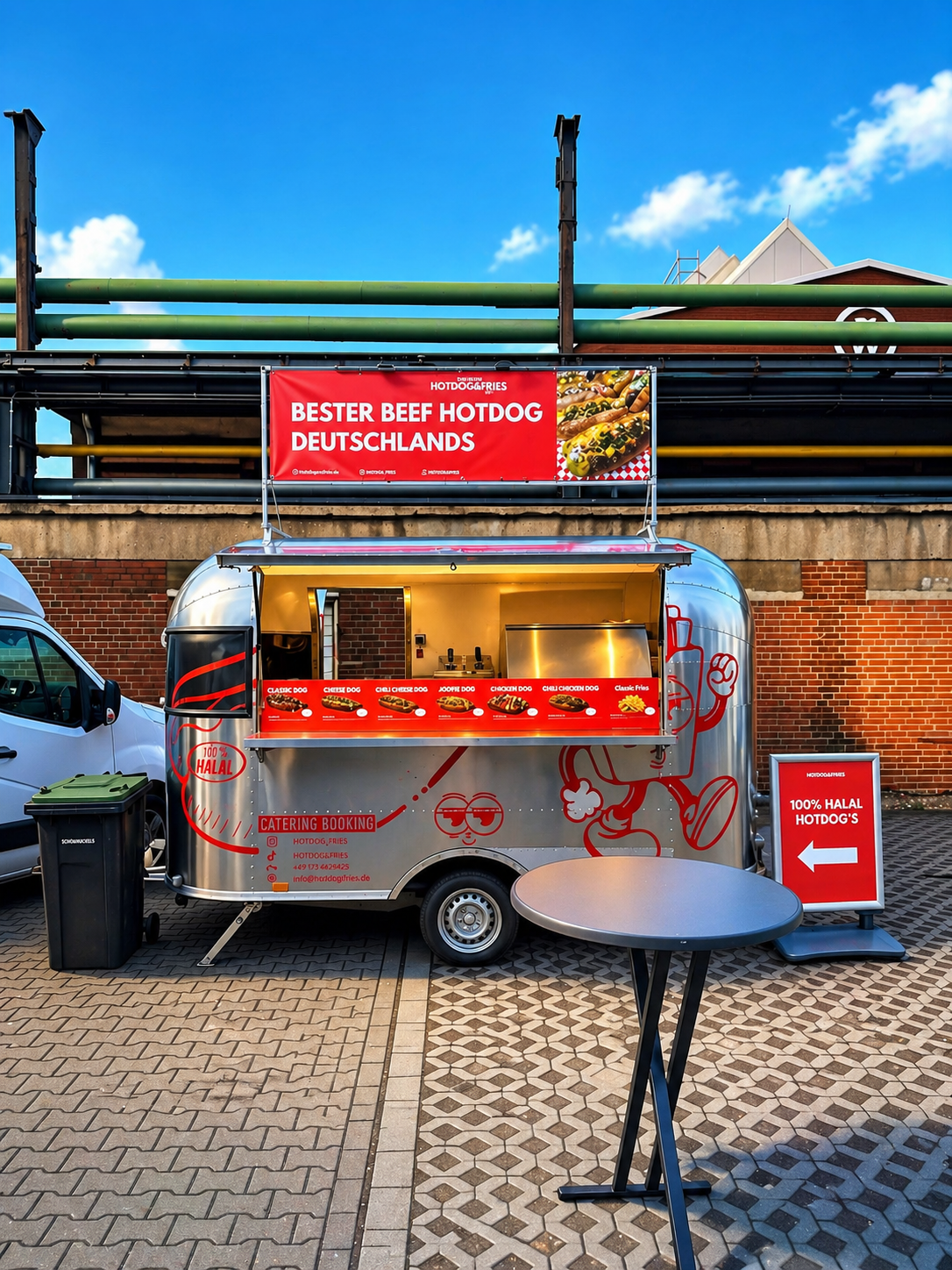 Der Hotdog & Fries Food Truck auf einem Event